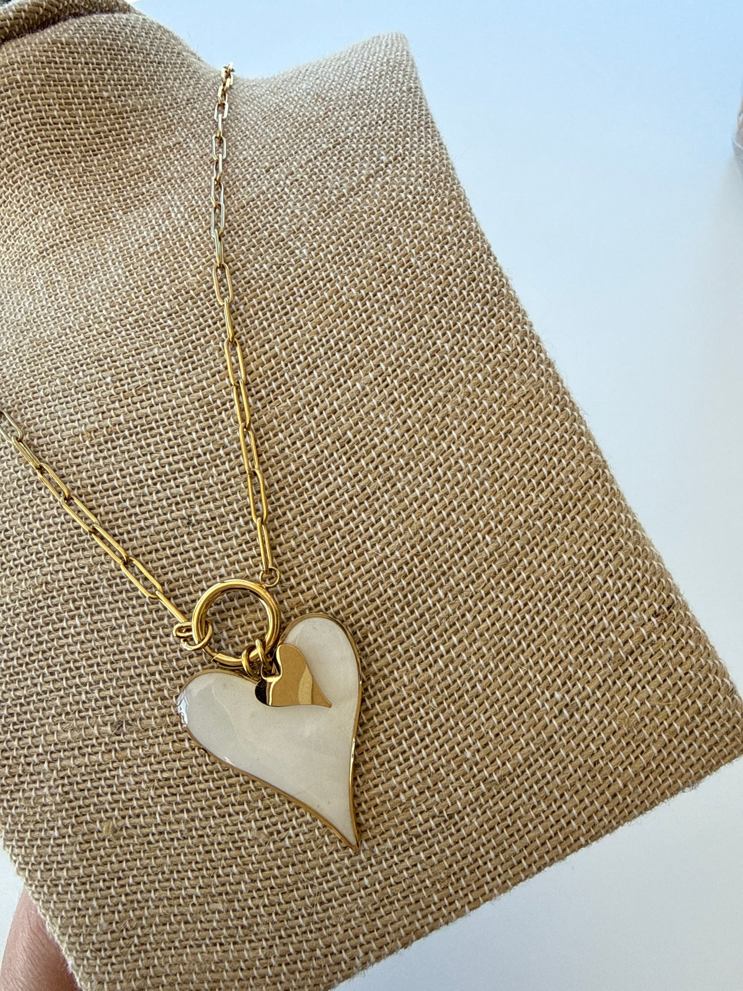 Colgante corazón nácar