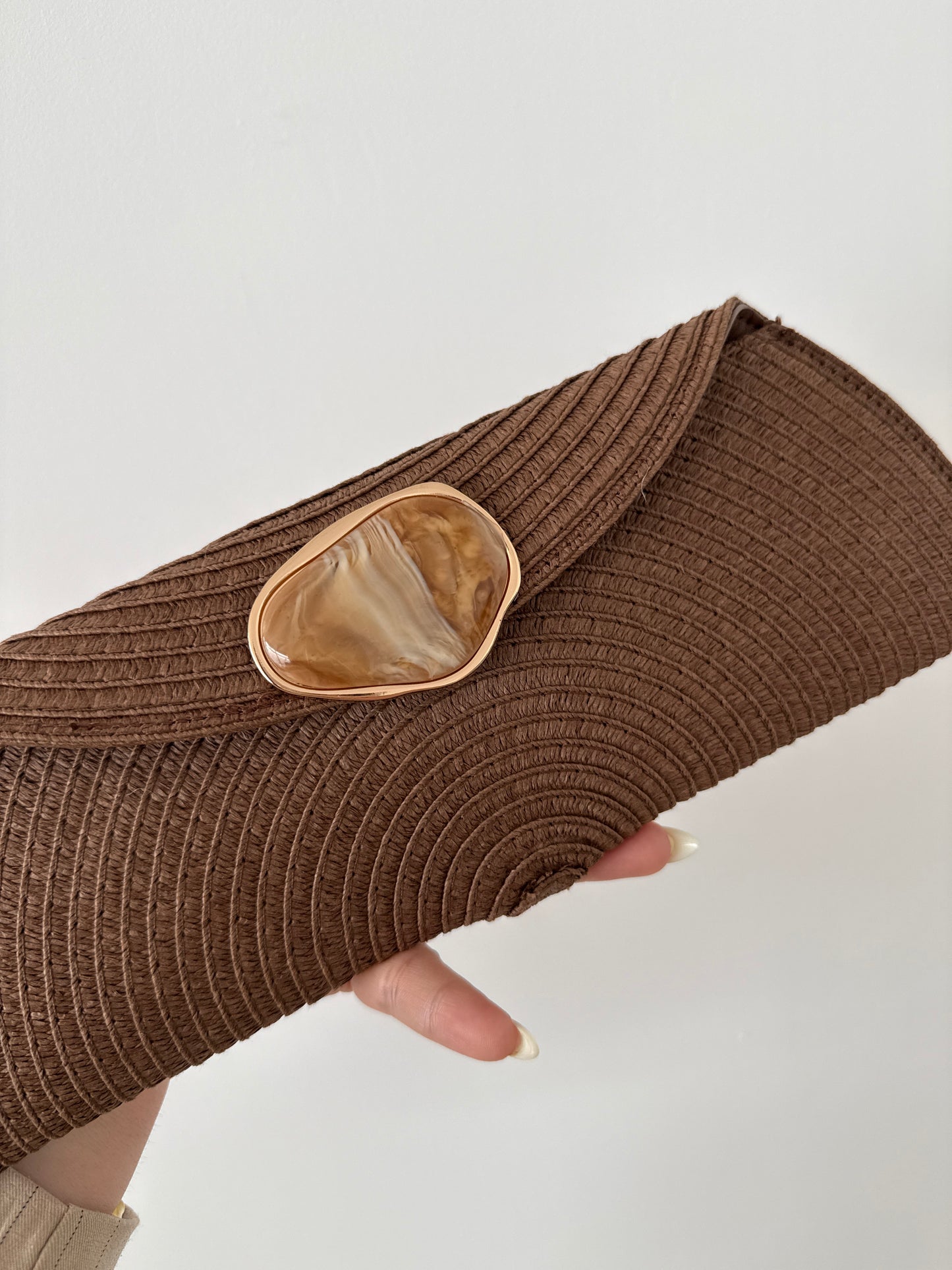Bolso joya marrón chocolate
