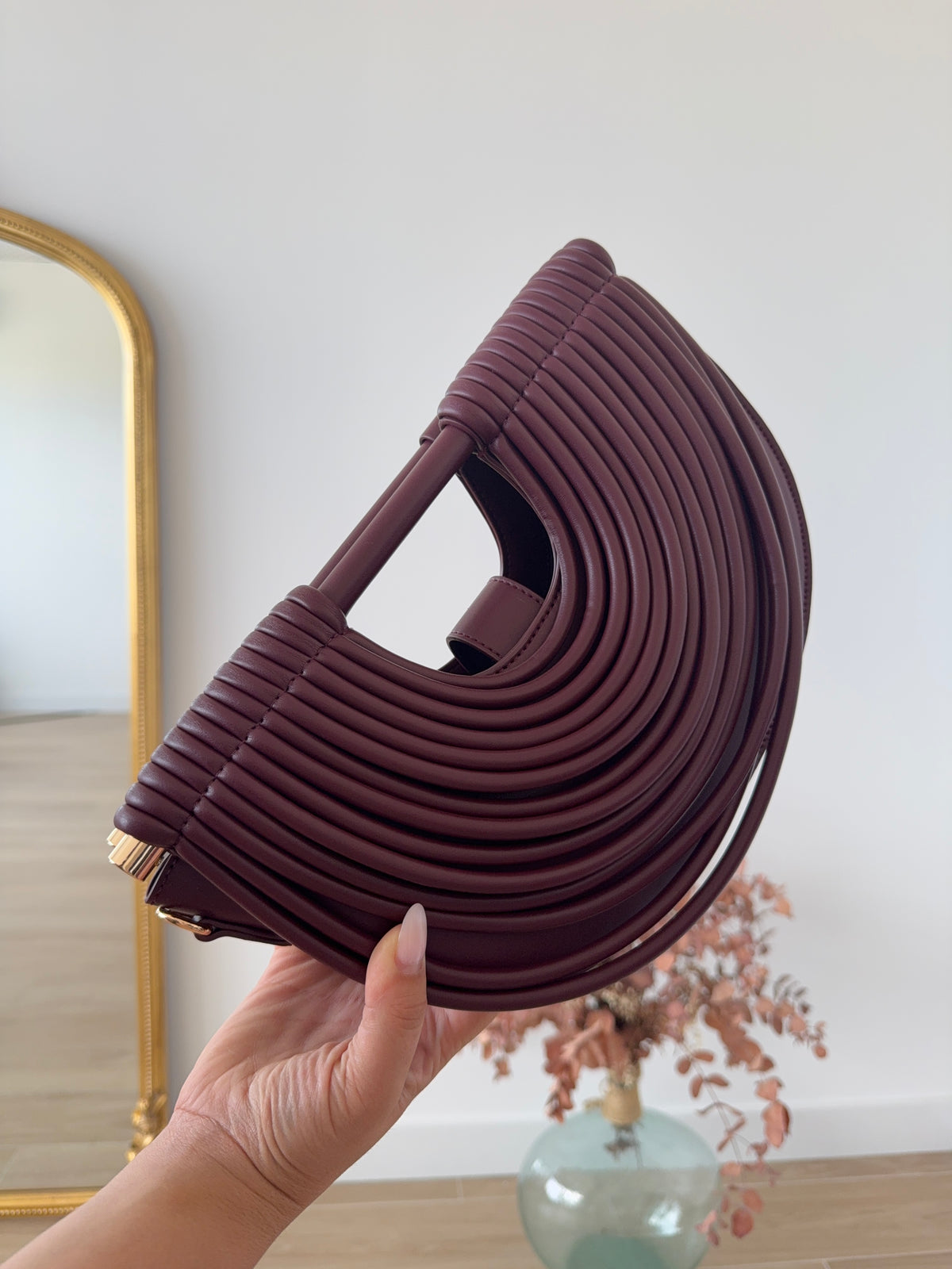Bolso luna burdeos