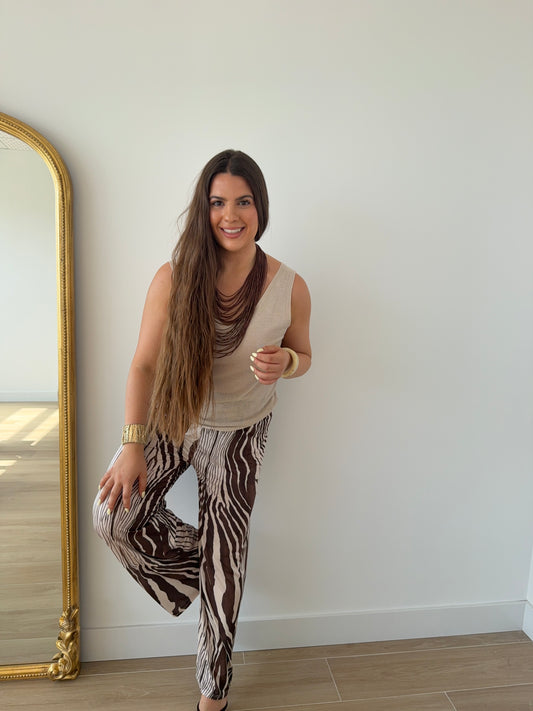 Pantalón licra fría cebra