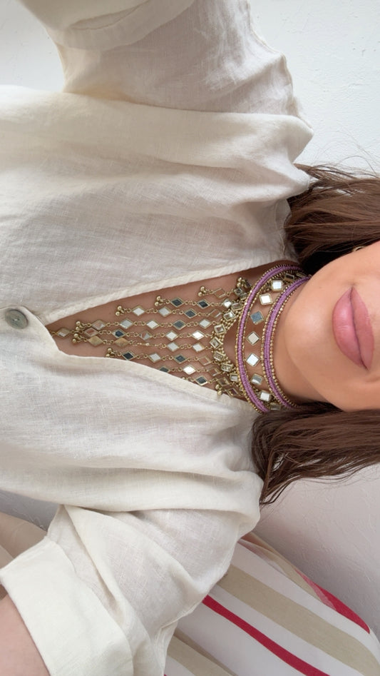 Choker Zafiro Lila