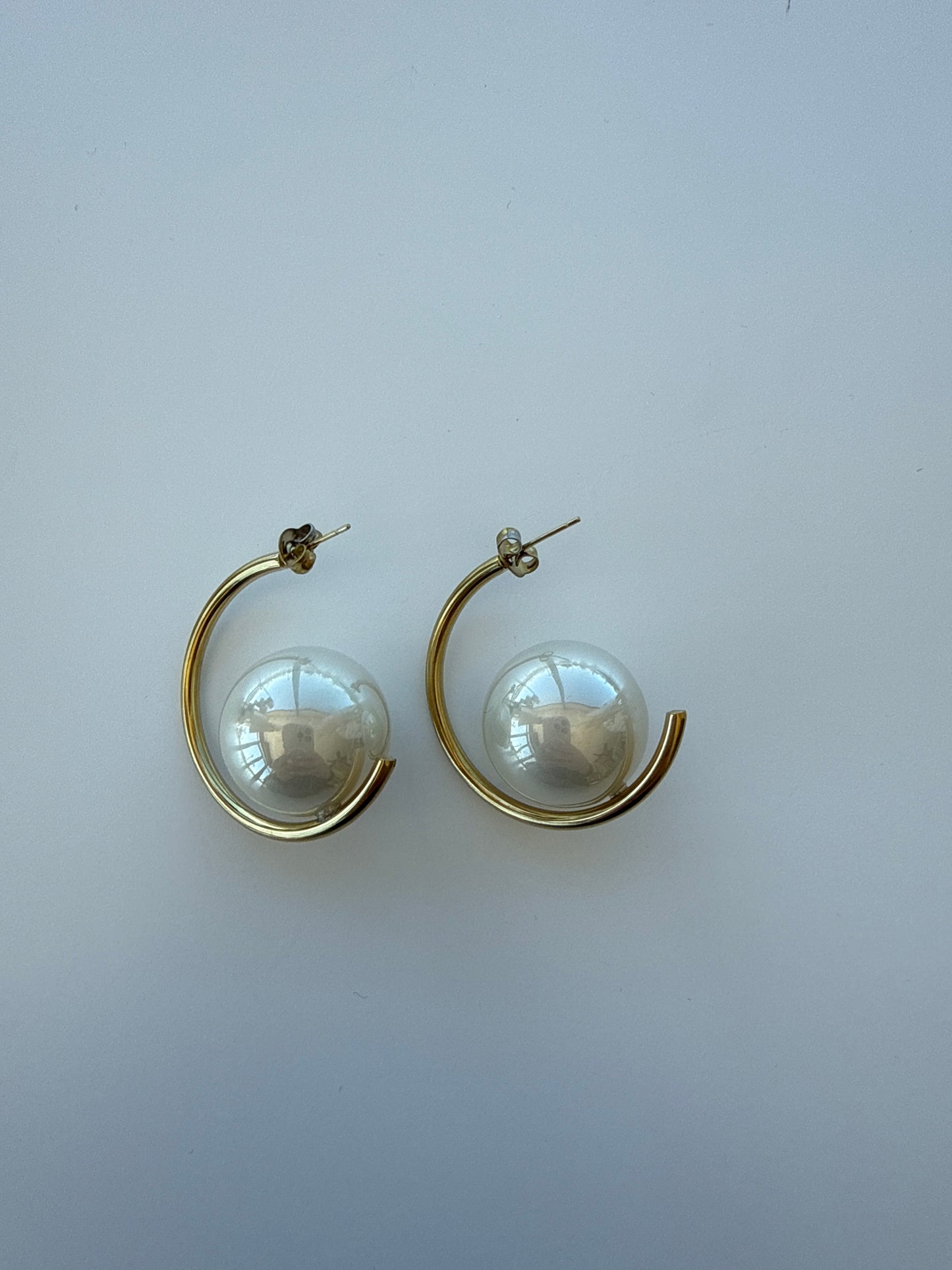 Pendientes Aros con perla