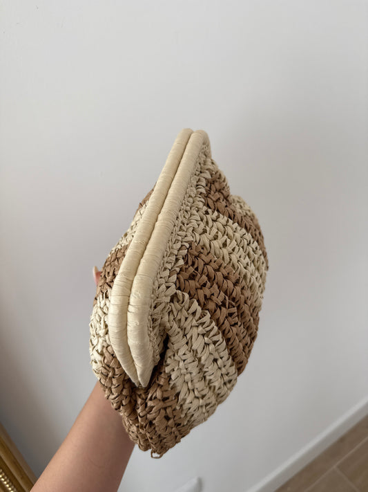 Clutch Rafia Rayas