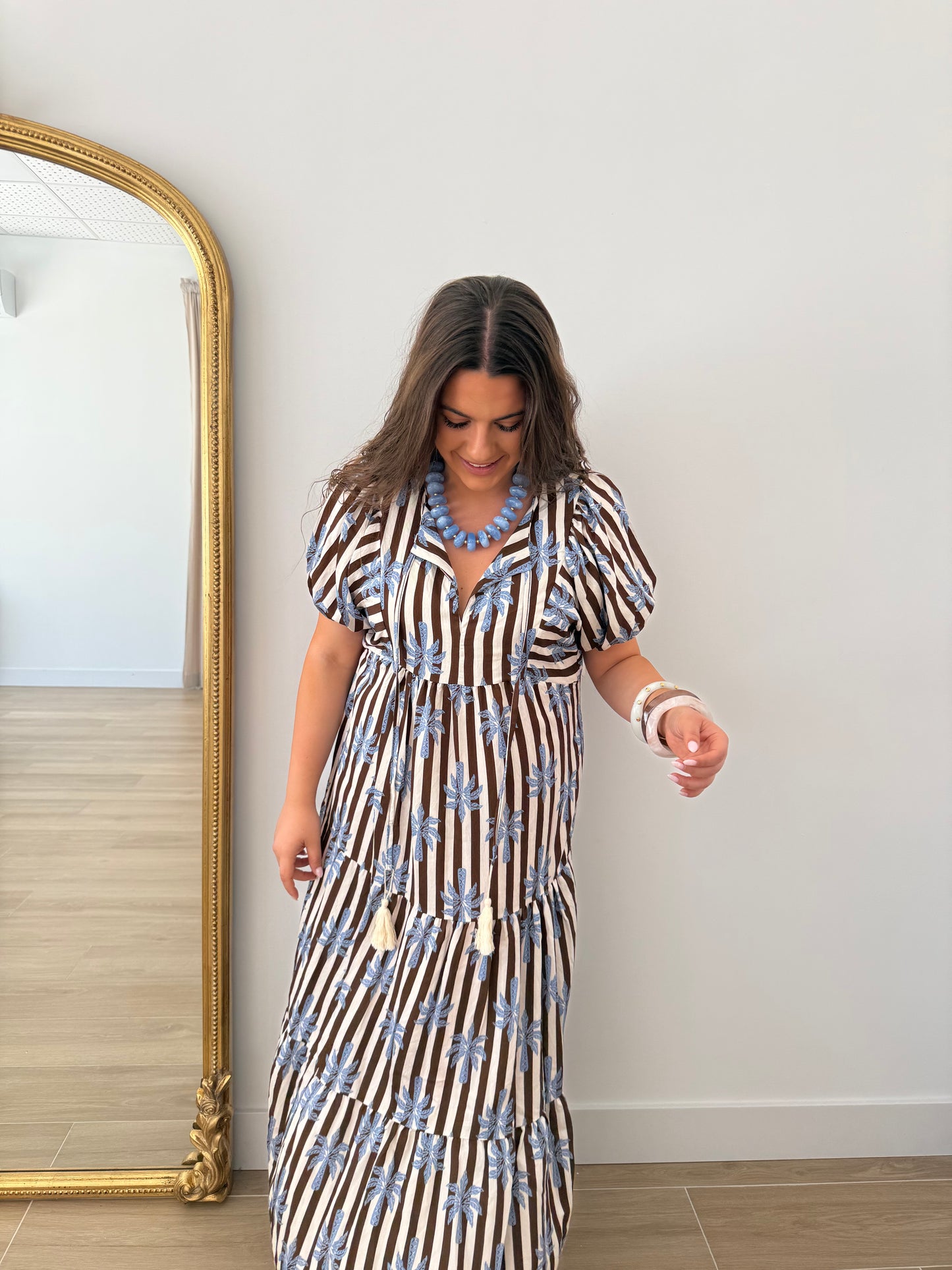 Vestido Palmeras Choco