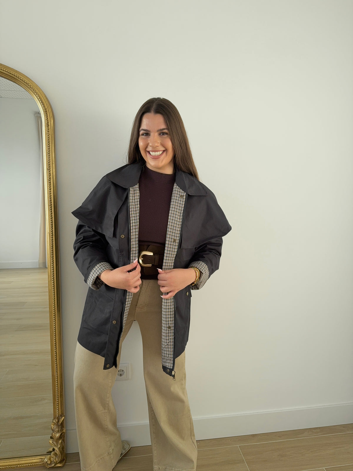 Trench Capa Marino