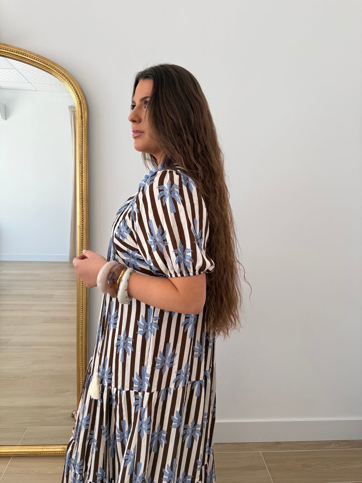 Vestido Palmeras Choco