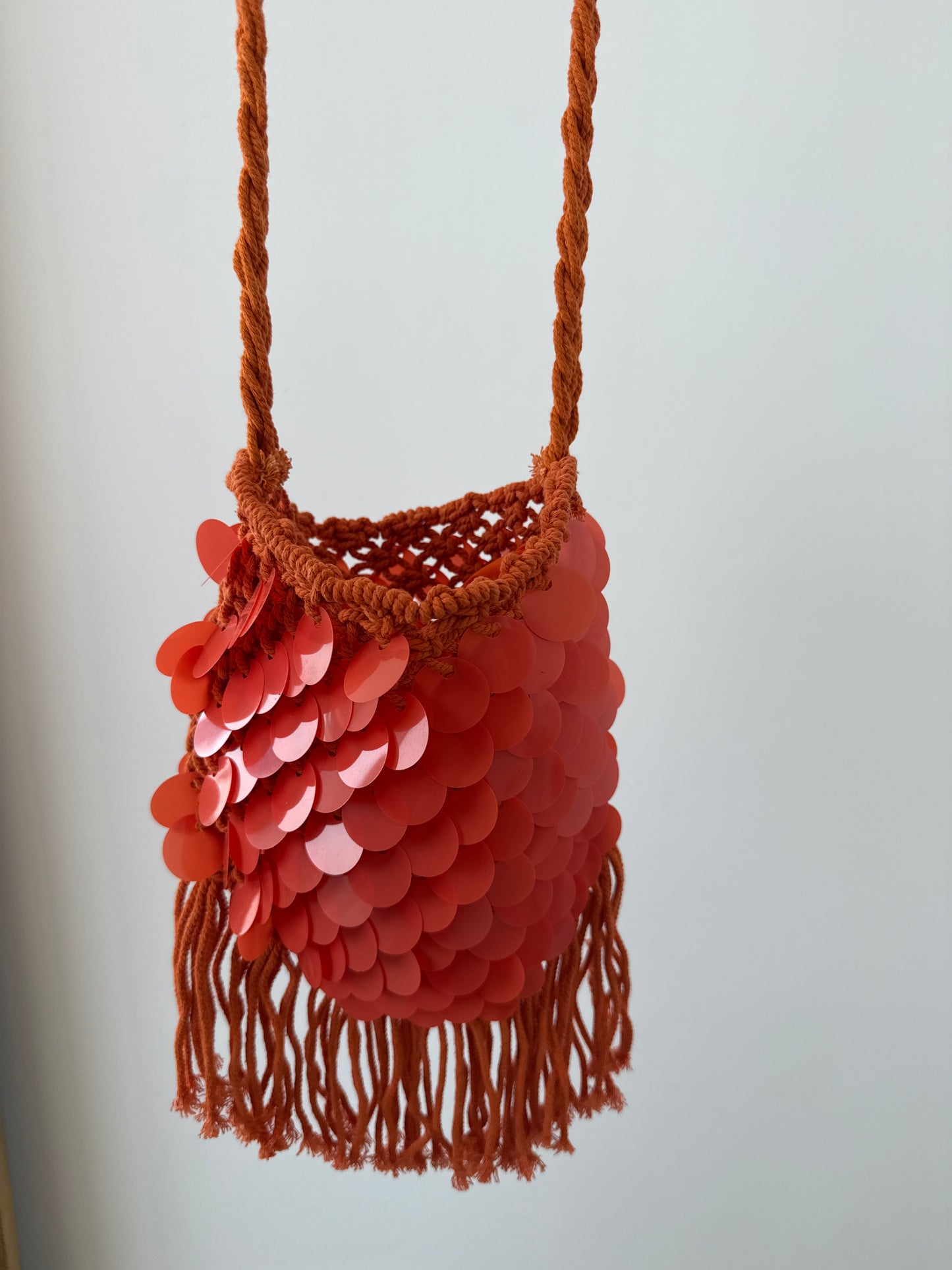 Bombonera lentejuelas naranja