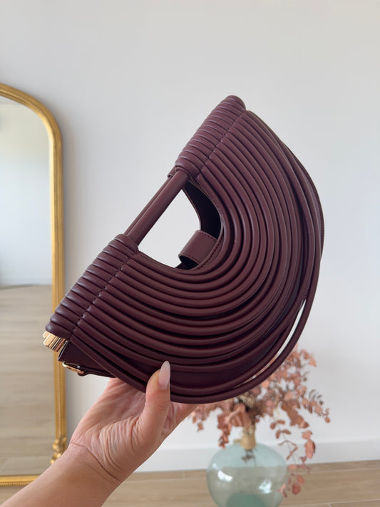 Bolso luna burdeos