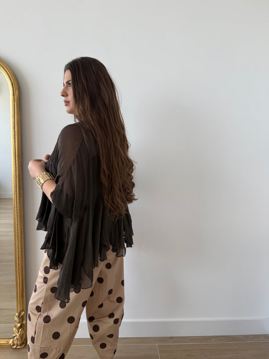 Blusa raso choco