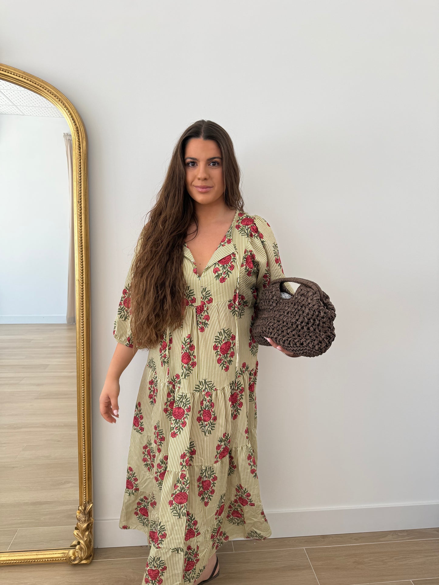 Vestido rayas verde