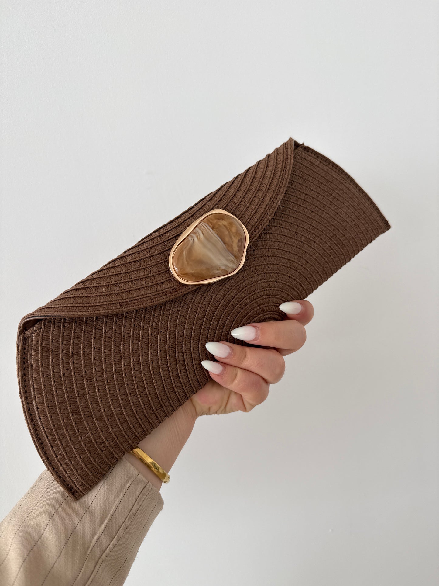 Bolso joya marrón chocolate