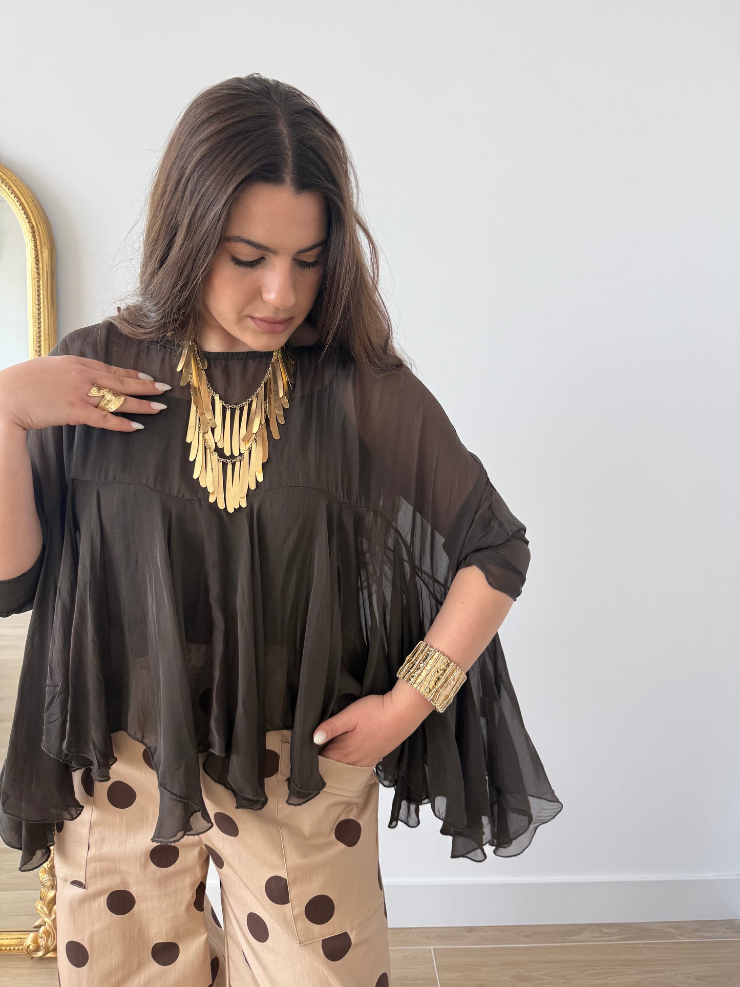 Blusa raso choco