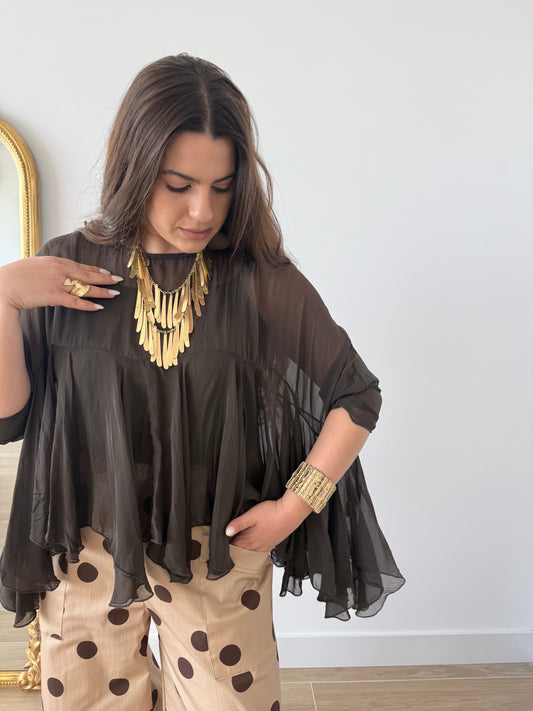 Blusa raso choco