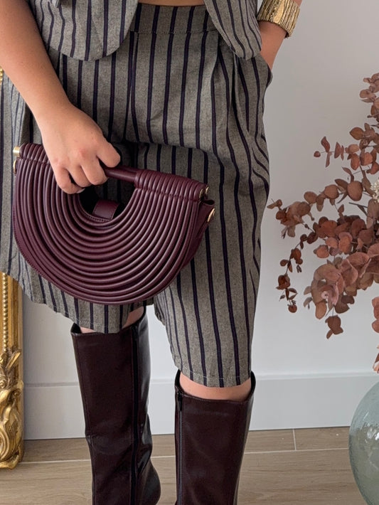 Bermudas Rayas Taupe