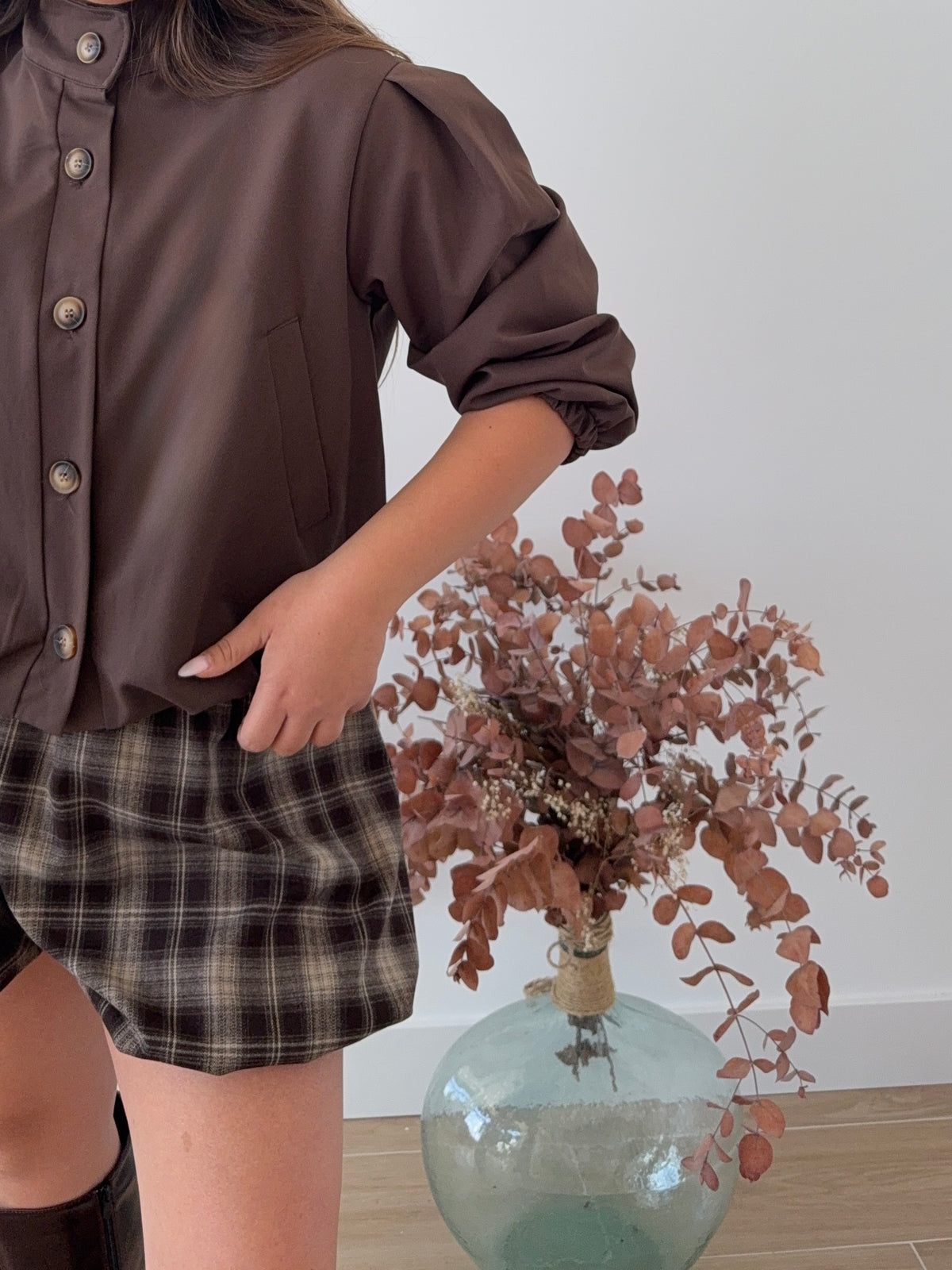 Short cuadros choco