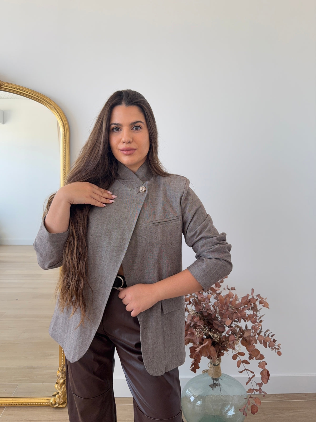 Blazer Cruzada Marrón