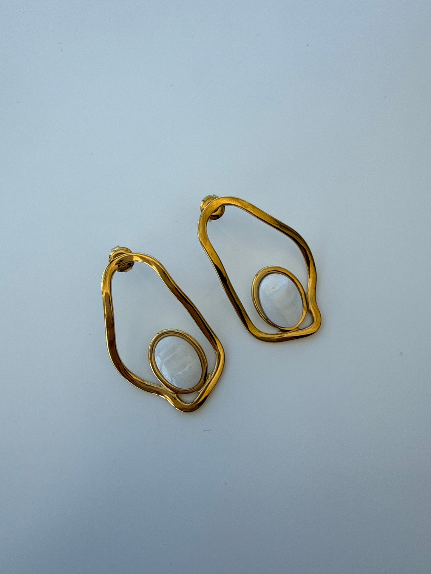 Pendientes Ovalados Perla