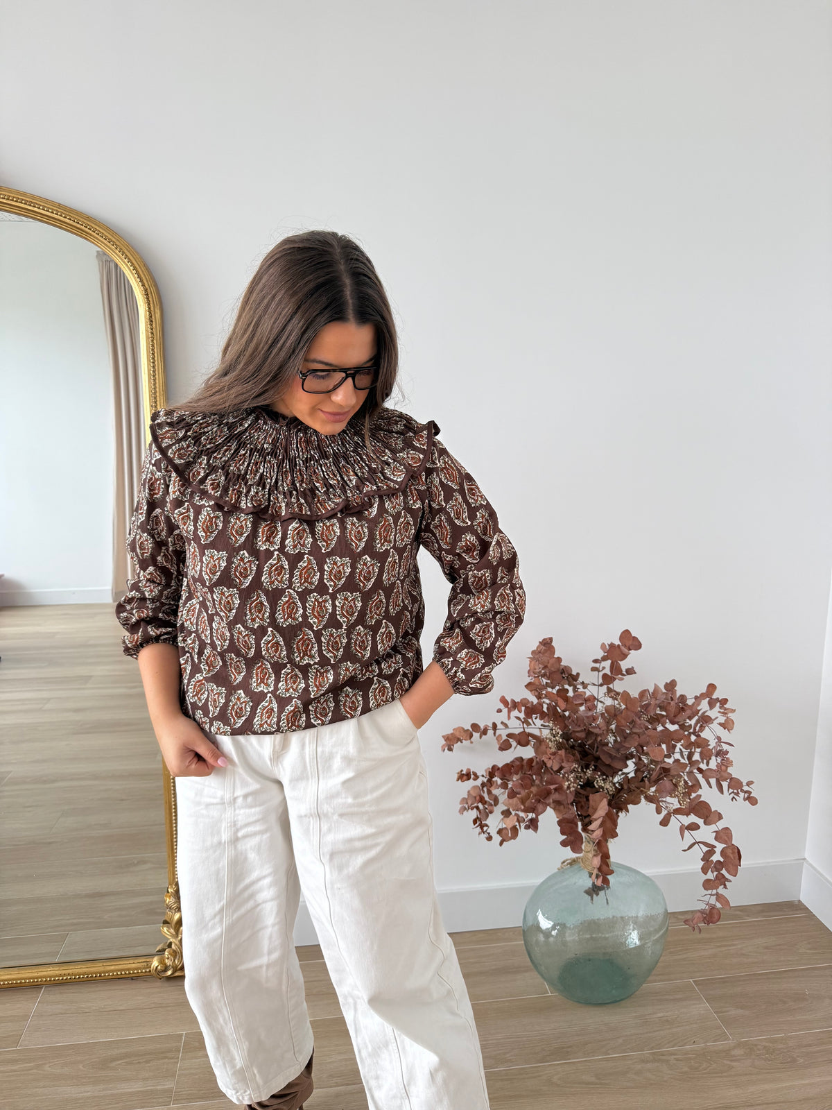 Blusa Cuello Choco