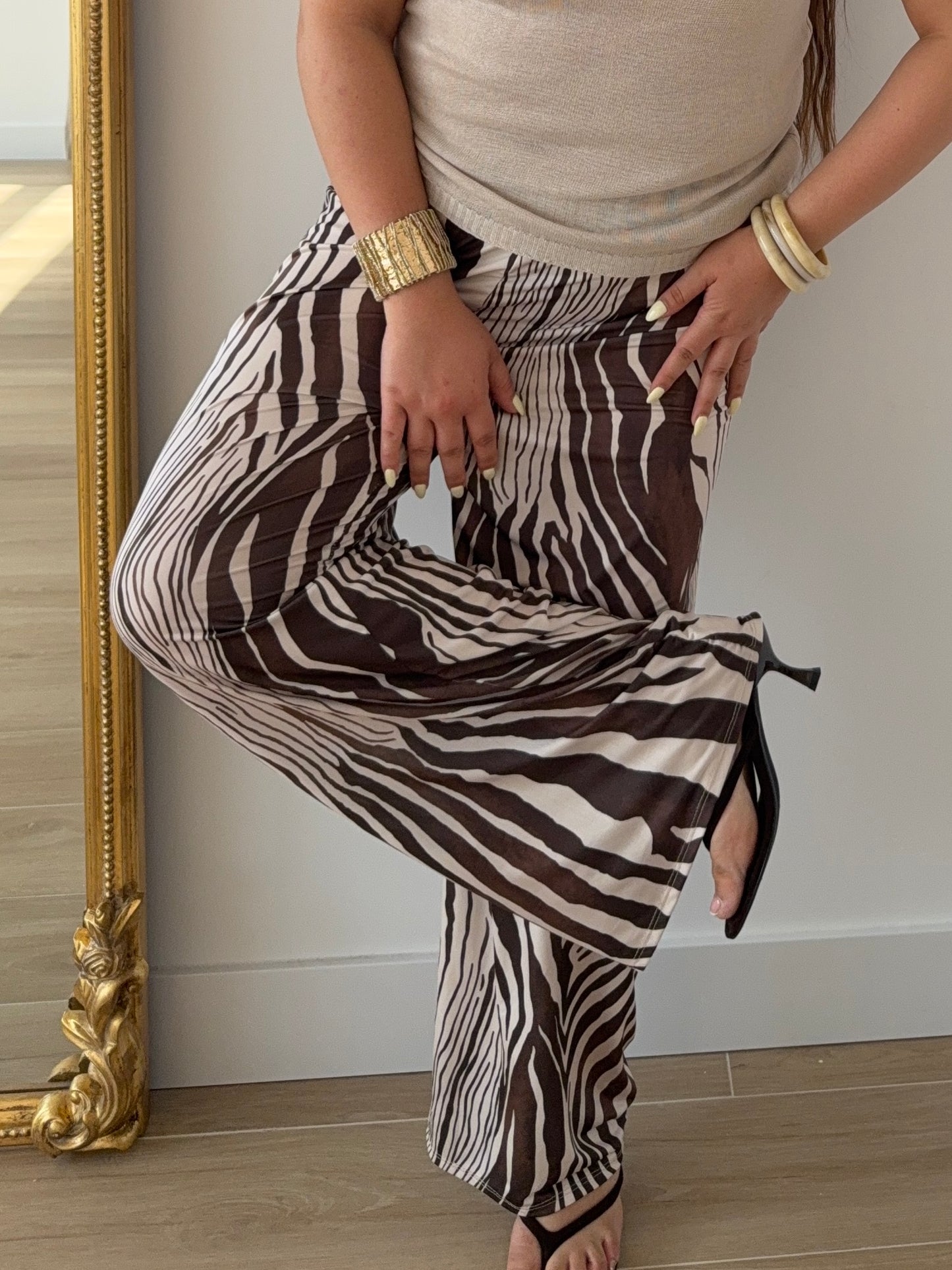 Pantalón licra fría cebra