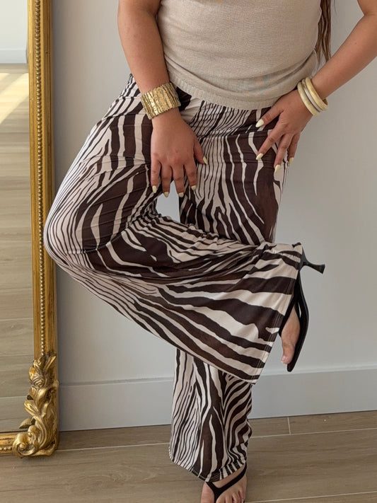 Pantalón licra fría cebra