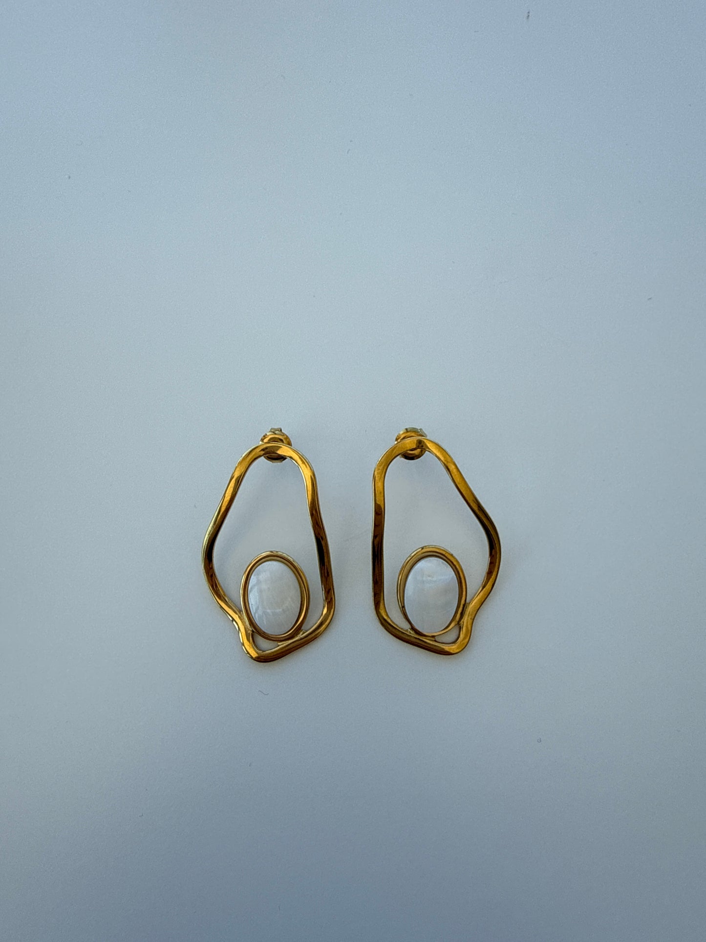 Pendientes Ovalados Perla