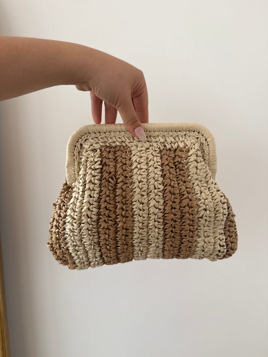 Clutch Rafia Rayas