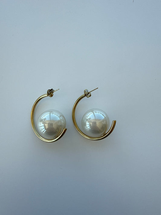 Pendientes Aros con perla