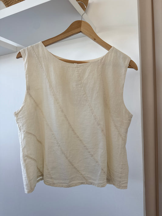 Top Lino Dalia Beige