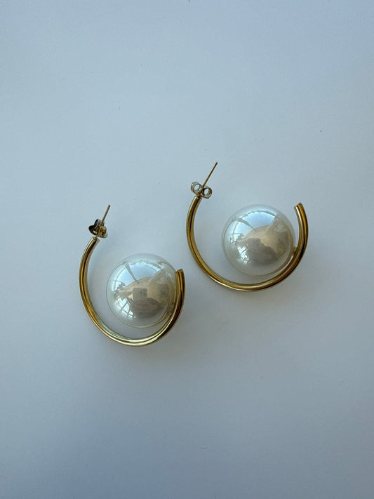 Pendientes Aros con perla